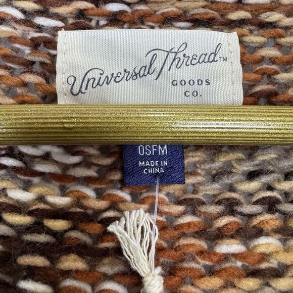 Universal Thread Crochet Open Shawl Sweater One Size Dolman Sleeve Missoni Style - Picture 3 of 5